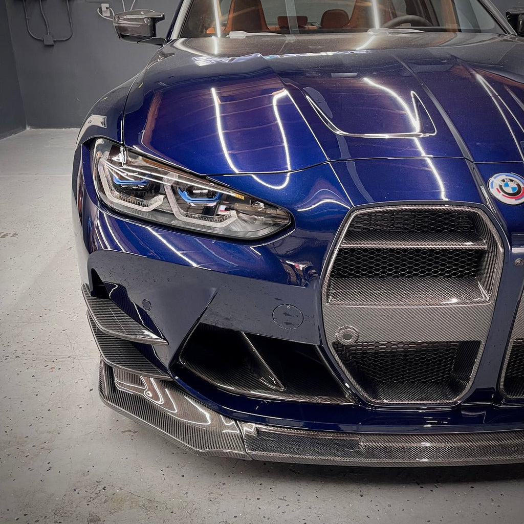 2021-Present BMW M3 M4 ACS Style Carbon Fiber Front Bumper Canards - Black Ops Auto Works