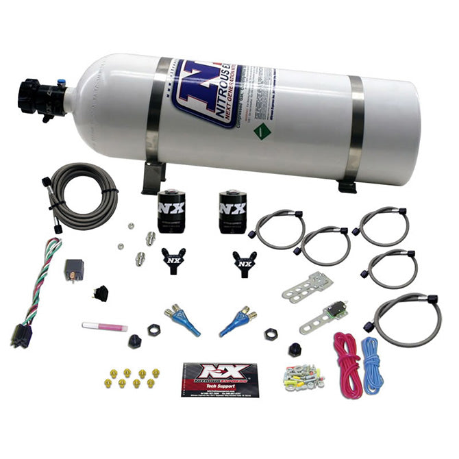 -Nitrous Express GM EFI Dual Nozzle Nitrous Kit (100-300HP) w/15lb Bottle-Nitrous Systems-Nitrous Express