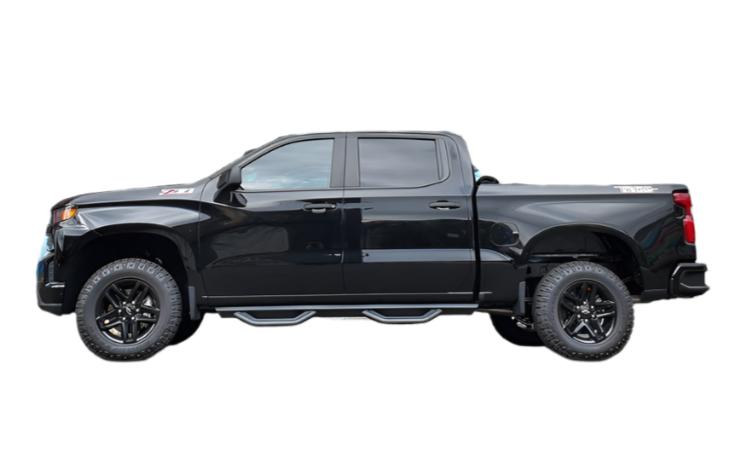 BODGM-4200-Body Armor 4x4 19-22 Chevrolet Silverado 1500/2500/3500 Crew Cab Ambush Side Steps - Black-Side Steps-Body Armor 4x4