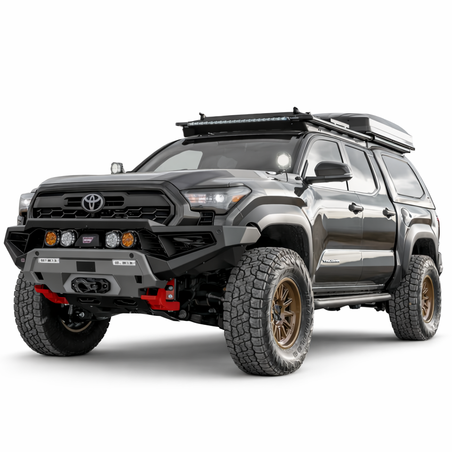 Tacoma bumper with winch cradle