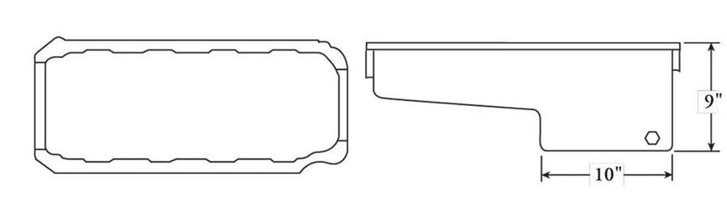 MOROSO 1962-'67 Chevy II, V8 Vega/Monza and 1955-'57 Chevy. Oil Pan, Steel, Black Powder Coat