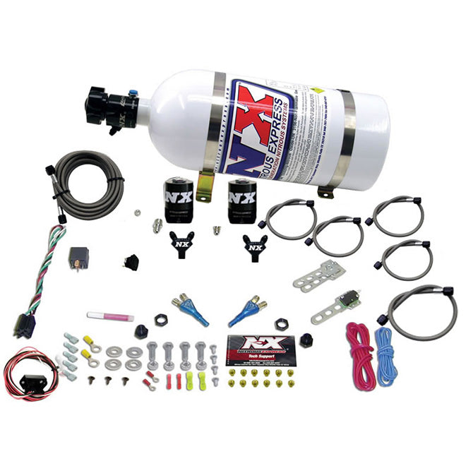 -Nitrous Express 03-18 Nissan 350Z/370Z Dual Nozzle (35-150HP) w/10lb Bottle-Nitrous Systems-Nitrous Express