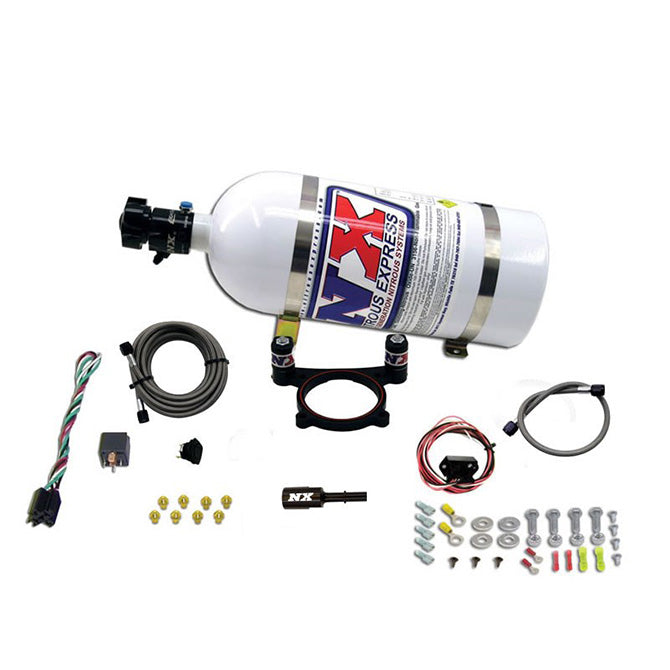 -Nitrous Express 11-15 Ford Mustang GT 5.0L Coyote 4 Valve Nitrous Plate Kit (50-200HP) w/10lb Bottle-Nitrous Systems-Nitrous Express