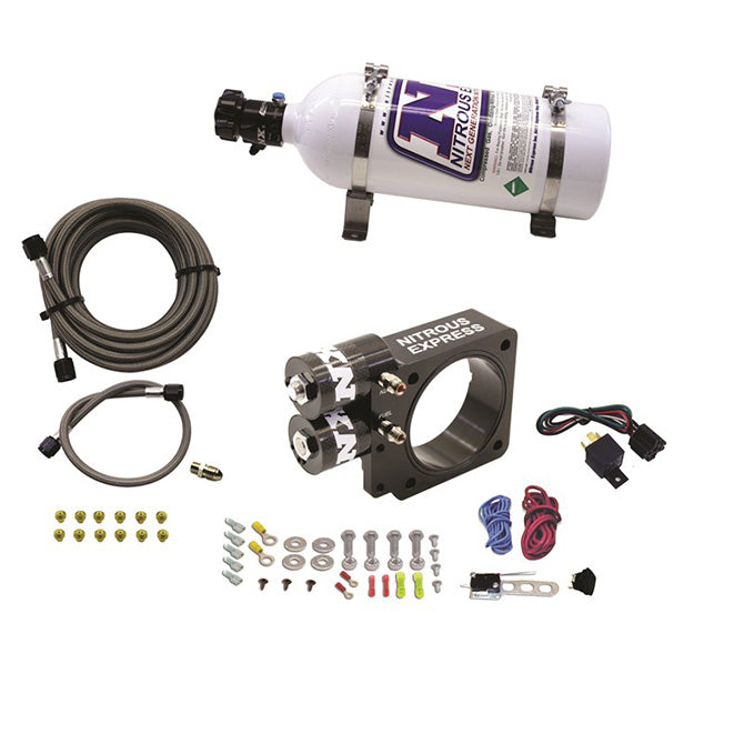 -Nitrous Express 86-93 Ford Mustang GT 5.0L (Pushrod) Nitrous Plate Kit w/5lb Bottle-Nitrous Systems-Nitrous Express