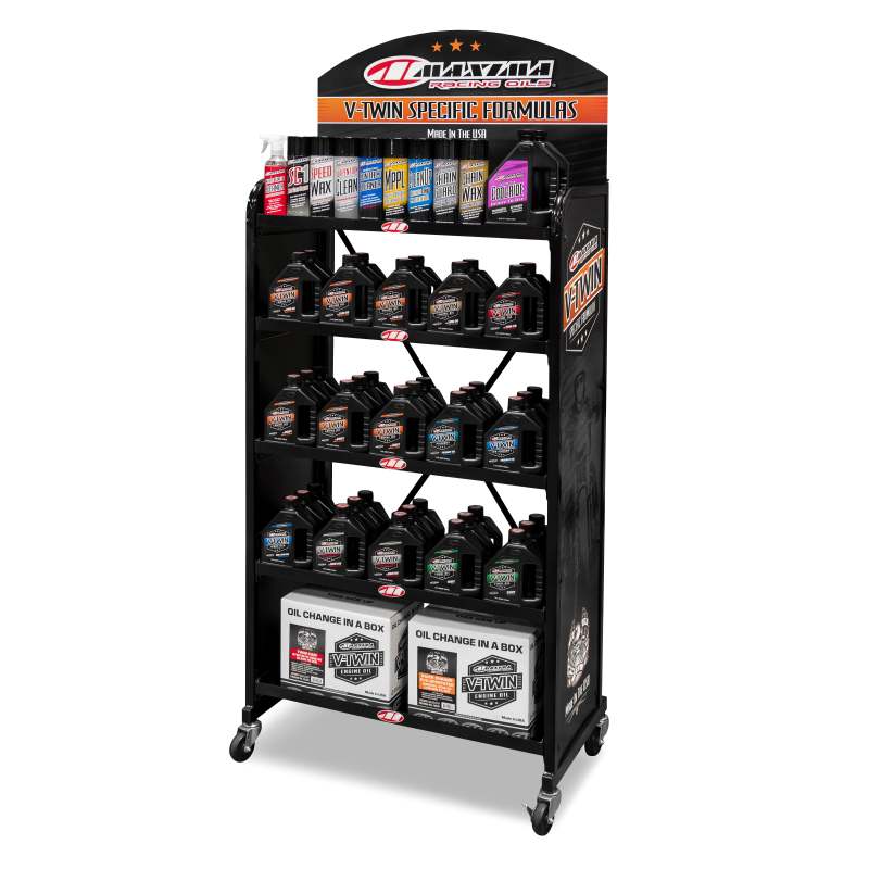 Maxima V-Twin Floor Display Large Metal Shelf-Marketing-Maxima