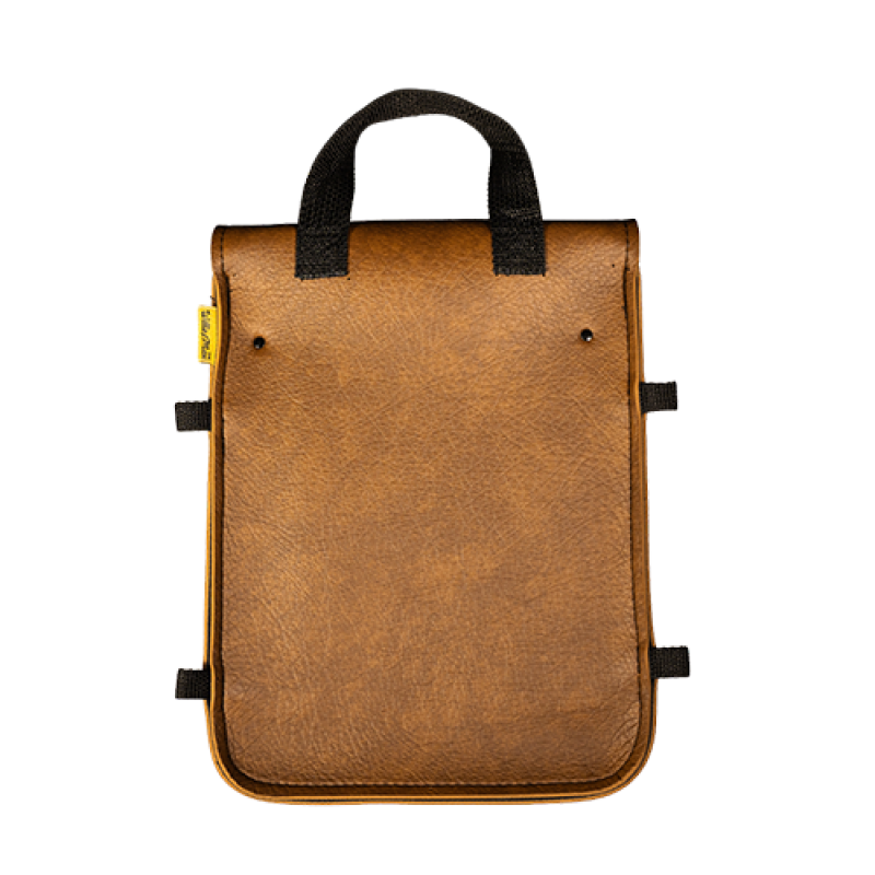 WAM59591-06-Willie & Max Universal Brass Monkey Sissy Bar Bag (8 in L x 10 in W x 4.5 in H) - Warm Brown-Bags - Bike Bags-Willie & Max