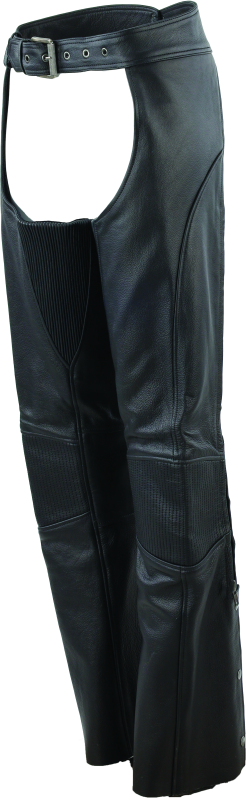RIV094449-River Road Sierra Leather Chaps Black Womens - Small-Pants-River Road