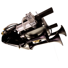 Load image into Gallery viewer, KLEUSTL-734-Kleinn Spare Tire Kit w/ Black Triple Horns/ 150 PSI Waterproof Air Compressor / 3.0 gal Air Tank-Horns-Kleinn Air Horns