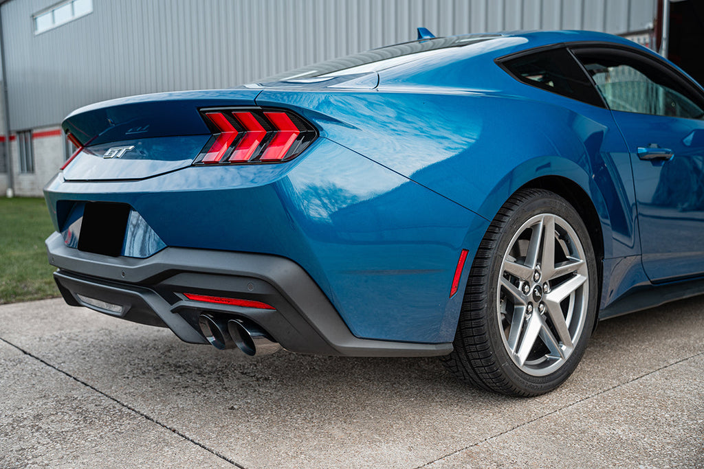 COR21259BLK-Corsa 2024 + Ford Mustang V8 5.0L 3in Cat-Back Exhaust w/ Twin 4in Black Tips-Catback-CORSA Performance