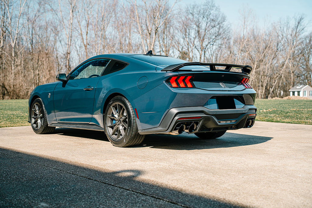 COR21265BLK-Corsa 2024 Ford Mustang Dark Horse 5.0L 3in Dual Rear Cat-Back w/Twin 4.5in Black PVD SlashTips-Catback-CORSA Performance