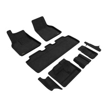 Load image into Gallery viewer, 3D Maxpider 21-23 Tesla Model Y 7-Seat Elegant Floor Mat- Black 1St Row 2Nd Row 3Rd Row - 3D MAXpider ACEL1TL03604709