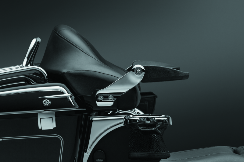 KUR8958-Kuryakyn Stealth Passenger Armrests 97-13 Touring Models Chrome-Armrests-Kuryakyn
