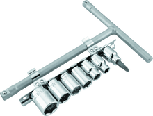 Load image into Gallery viewer, BKM151547-BikeMaster 3/8in Drive T-handle Set (8mm/10mm/12mm/13mm/14mm/17mm/#2 Phillips)-Tools-Bike Master
