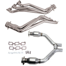 Load image into Gallery viewer, BBK16424-BBK 15-17 Ford Mustang V6 1-3/4 Long Tube Headers w/High Flow Catted H Pipe (Silver Ceramic)-Headers &amp; Manifolds-BBK