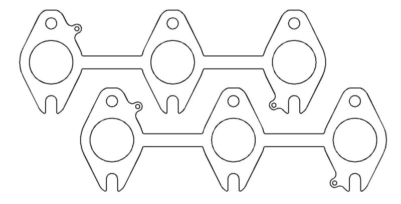 Cometic Dodge Cummins 5.9L 24V/24VCR .040in MLS (2) 3 Port Exhaust Gasket-Exhaust Gaskets-Cometic Gasket