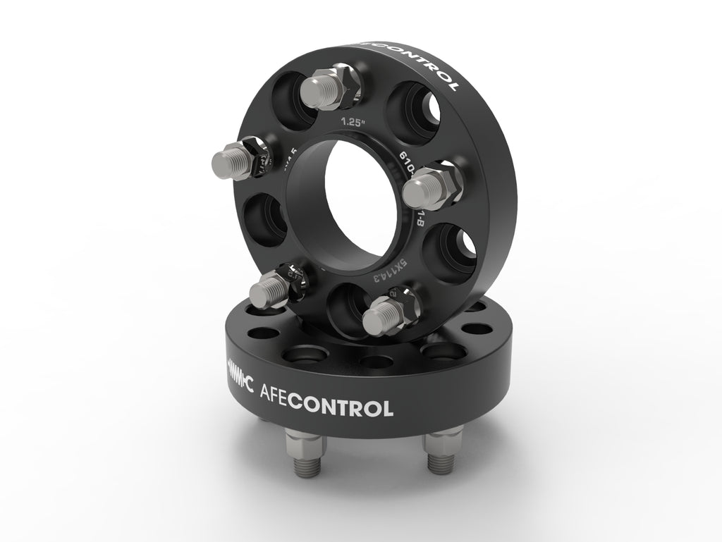 aFe aFe CONTROL Billet Aluminum Wheel Spacers 5x114.3 CB70.5 1.25in - 15-24 Ford Mustang/20-23 Explorer
