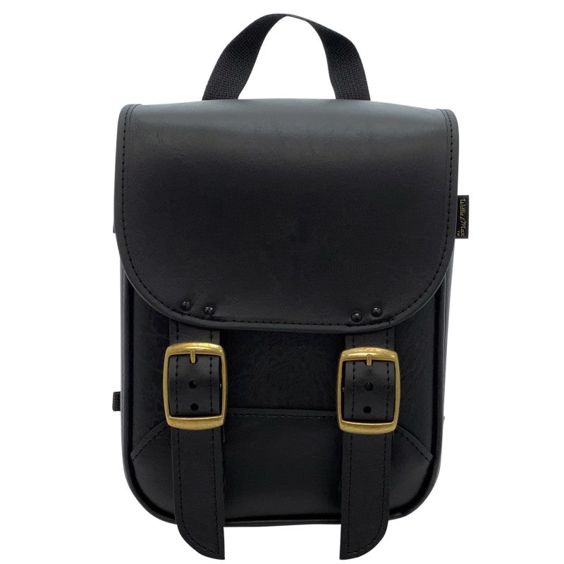 WAM59591-08-Willie & Max Universal Brass Monkey Sissy Bar Bag (8 inches L x 10 inches H x 4.5 inches W) - Black-Bags - Bike Bags-Willie & Max