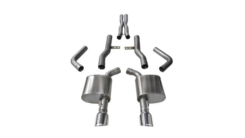 COR14996-Corsa 15-16 Dodge Charger SRT/Scat Pack/R/T 6.4L Polished Xtreme Cat-Back Exhaust-Catback-CORSA Performance