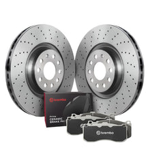 Load image into Gallery viewer, BREKTX0155-Brembo OE 12-13 Volkswagen Golf R/10-21 GTI Rear Disc Brake Kit-Brake Rotors - Drilled-Brembo OE