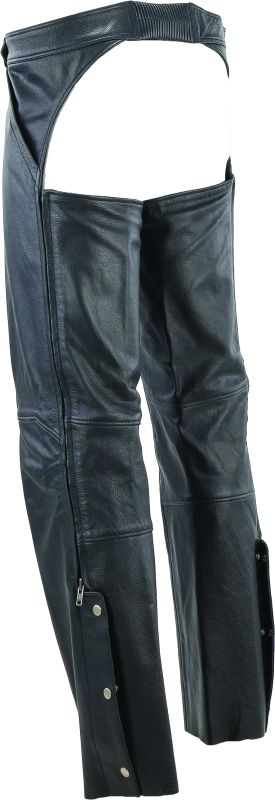 RIV094420-River Road Plains Leather Chaps Black - Large-Pants-River Road