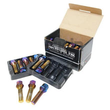 Load image into Gallery viewer, Wheel Mate Mevius Lug Bolt Set of 20 - Blue Neon 14x1.50 27mm Ball 14mm RAD-Lug Nuts-Wheel Mate