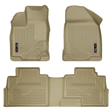 Load image into Gallery viewer, Husky Liners 07-13 Ford Edge / 07-13 Lincoln MKX Weatherbeater Tan Front &amp; 2nd Seat Floor Liners - Husky Liners HSL99763