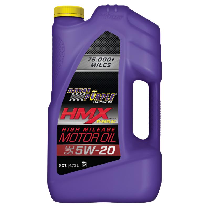 RLP37518-Royal Purple HMX Premium Synthetic High Mileage 5W-20 Motor Oil - 5 Quart-Motor Oils-Royal Purple