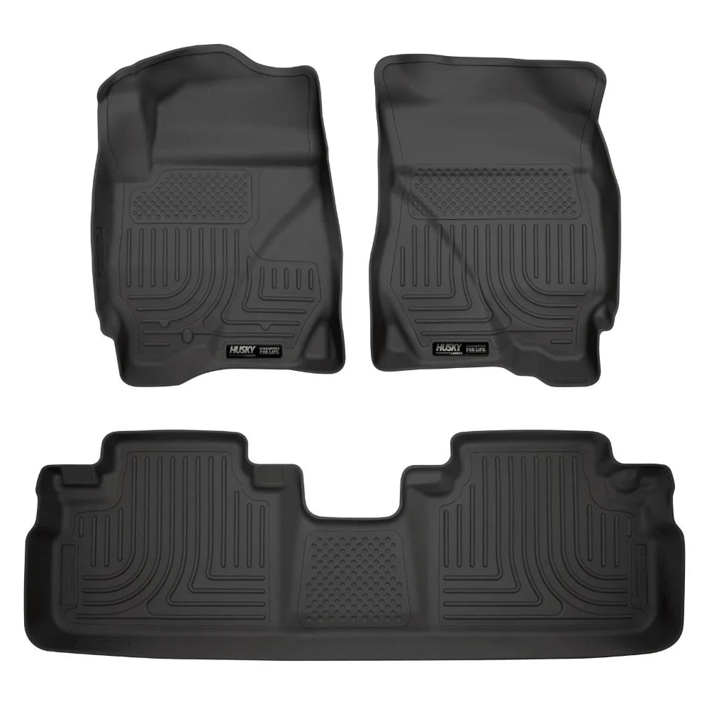 Husky Liners 09-12 Ford Escape/Mazda Tribute (Base/Hybrid) WeatherBeater Combo Black Floor Liners - Husky Liners HSL98351