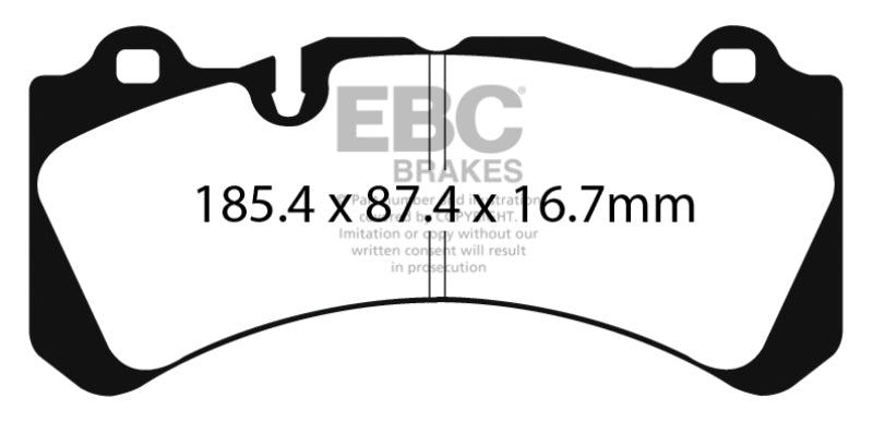 EBC 2014+ Volvo S60 Polestar/V60 Polestar 3.0T Yellowstuff Front Brake Pads-Brake Pads - Performance-EBC