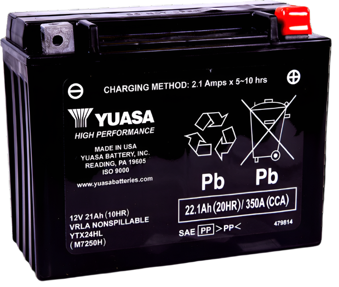 Yuasa YTX24HL Maintenance Free AGM 12 Volt Battery-Yuasa Battery-Batteries