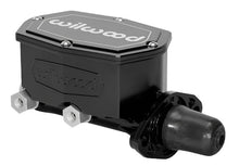 Load image into Gallery viewer, WIL260-14960-BK-Wilwood Compact Tandem Master Cylinder - 1.12in Bore - w/Pushrod (Black)-Brake Master Cylinder-Wilwood