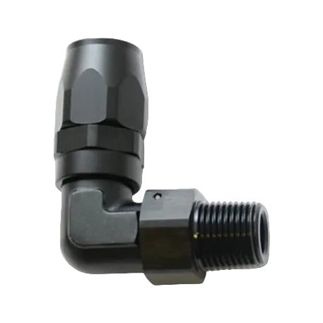 Vibrant -8AN to 1/4 NPT Male 90 Degree Hose End Fitting