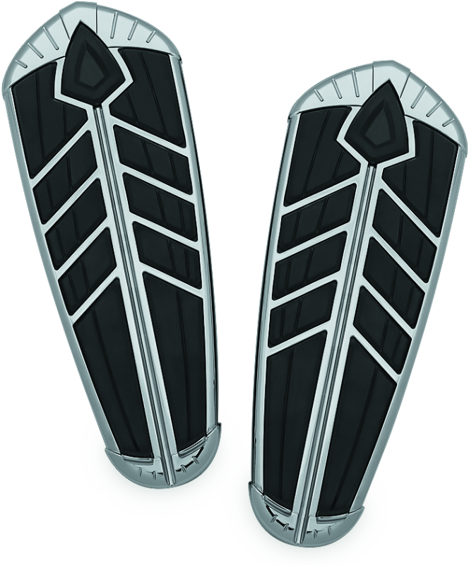 KUR5650-Kuryakyn Spear Driver Floorboard Inserts Indian Chrome-Footpegs-Kuryakyn