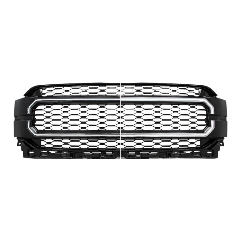 ANZ901029-Anzo 21-23 Ford F150 Black Housing Full LED Light Tube Front Grille-Headlights-ANZO