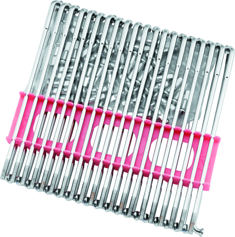 BKC490890-Bikers Choice 40-98 Chrome Front/Rear Spokes Replaces H-D 43032-40C Fits Steel Hub W/ 16in Rim-Wheel Accessories-Bikers Choice