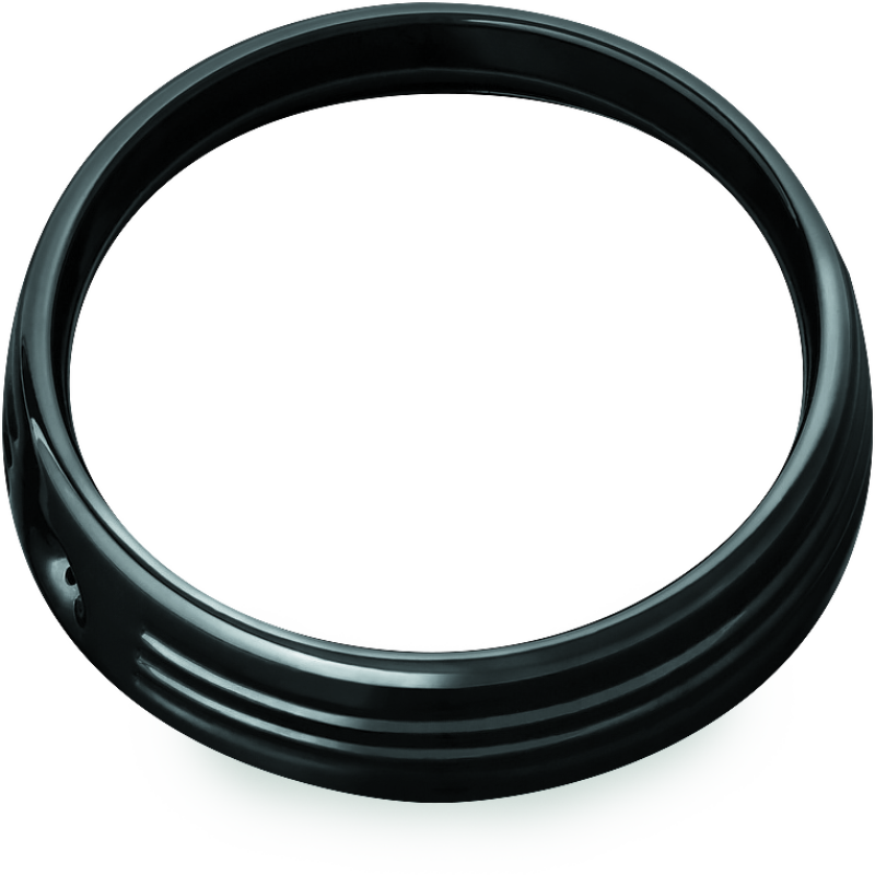 KUR6916-Kuryakyn 7in Headlight Trim Ring Black-Exterior Trim-Kuryakyn