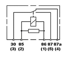 Load image into Gallery viewer, Technical Drawing Hella 007794027 12V 20/40A SPDT Relay
