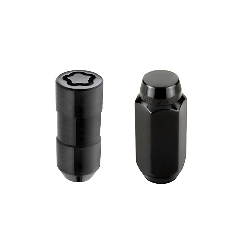 McGard 6 Lug Hex Install Kit w/Locks (Cone Seat Nut) M14X2.0 / 13/16 Hex / 2.25in. Length - Black-Lug Nuts-McGard