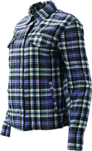 Load image into Gallery viewer, RIV094527-River Road Cameo Flannel Moto Shirt Womens - Small-Shirts-River Road