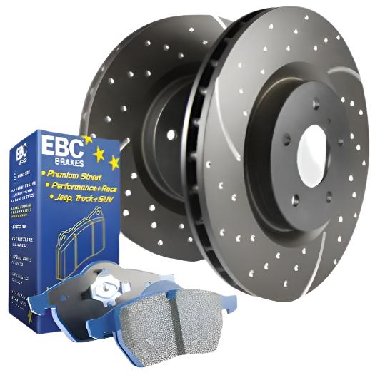 EBCS6KR1272-EBC S6 Kits Bluestuff Pads and GD Rotors-Brake Rotors - Slot & Drilled-EBC