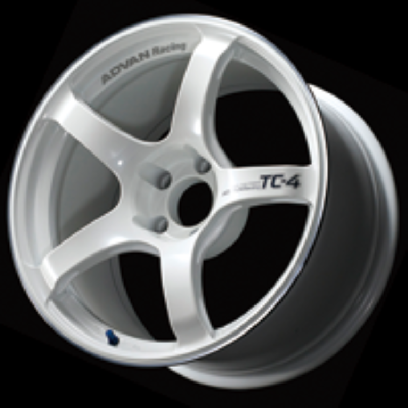 Advan TC4 17x8.0 +38 5-114.3 Racing White Metallic & Ring Wheel-Wheels - Cast-Advan