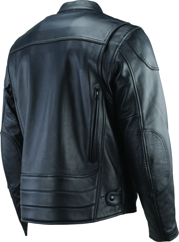 RIV094356-River Road Race Leather Jacket Black - Small-Jackets - Leather-River Road