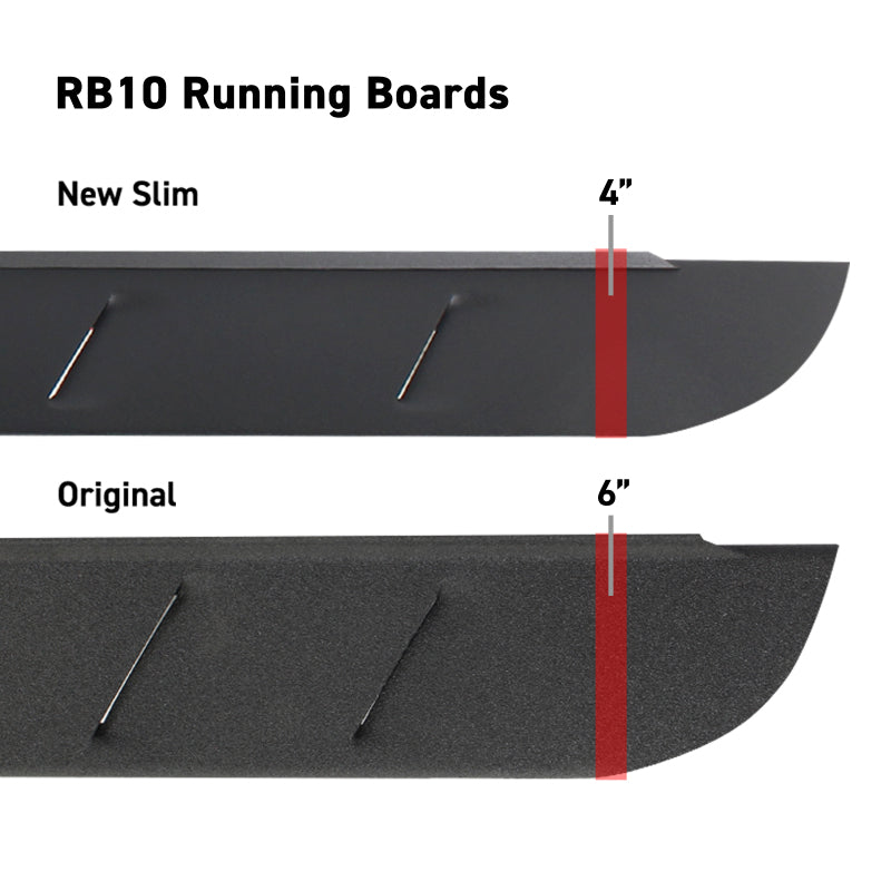 GOR630080SPC-Go Rhino RB10 Slim Running Boards - Universal 80in. - Tex. Blk-Running Boards-Go Rhino