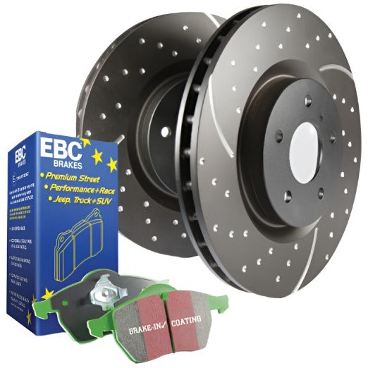 EBC S3 Kits Greenstuff Pads and GD Rotors-EBC-Brake Rotors - Slot & Drilled