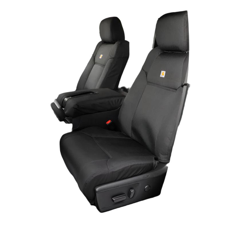 CVRGTC4137ABCOBK-Covercraft 19-21 Chevrolet Silverado Carhartt PrecisionFit Custom Front Row Seat Covers - Blk-Seat Covers-Covercraft