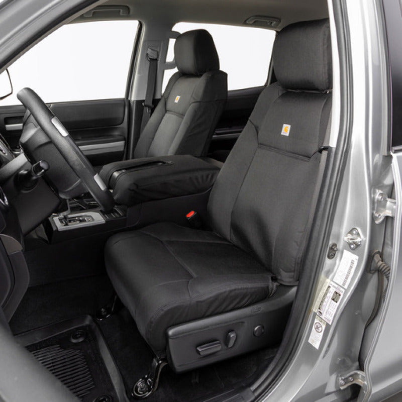 CVRGTD4180ABCOBK-Covercraft 19-24 Dodge Ram Carhartt Super Dux PrecisionFit Custom Front Row Seat Covers - Black-Seat Covers-Covercraft