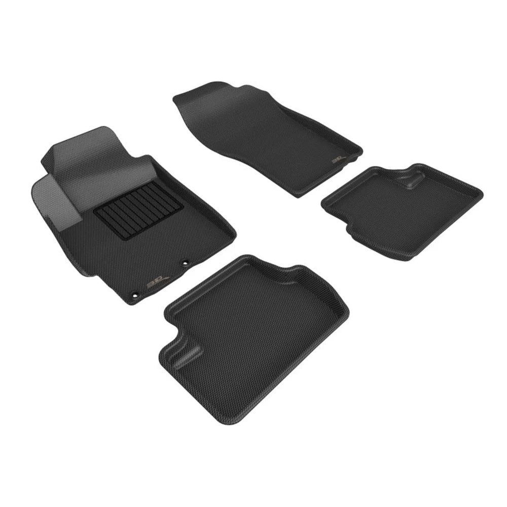 3D Maxpider 08-15 Mitsubishi Lancer Evolution X Kagu 1st 2nd Row - Floor Mat Set (Black) - 3D MAXpider ACEL1MT00801509
