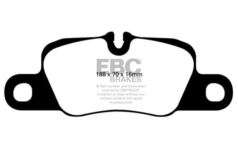 EBCDP51858NDX-EBC 12-13 Porsche Panamera (Cast Iron only) 3.0 SC Hybrid Bluestuff Rear Brake Pads-Brake Pads - Racing-EBC