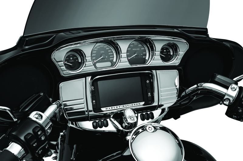 KUR7283-Kuryakyn Switch Panel Accent 14-Up Touring Models Chrome-Switch Panels-Kuryakyn