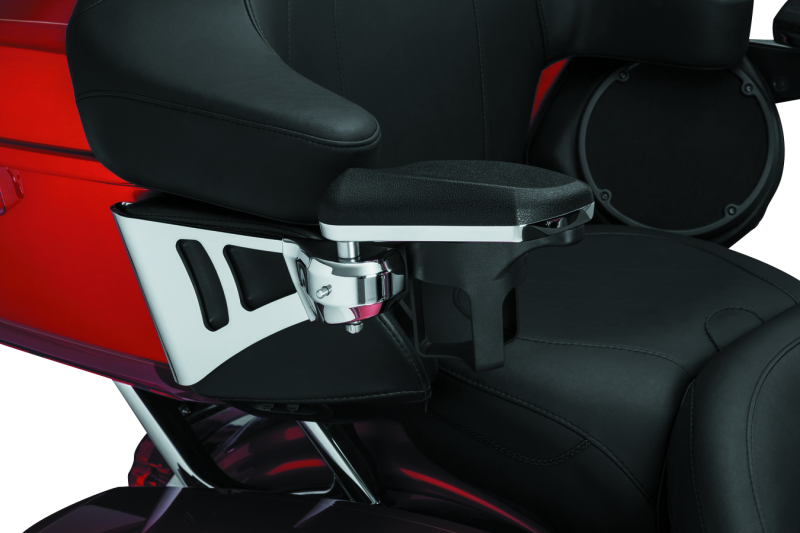 KUR8955-Kuryakyn Passenger Armrests 14-23 Touring Models Chrome-Armrests-Kuryakyn